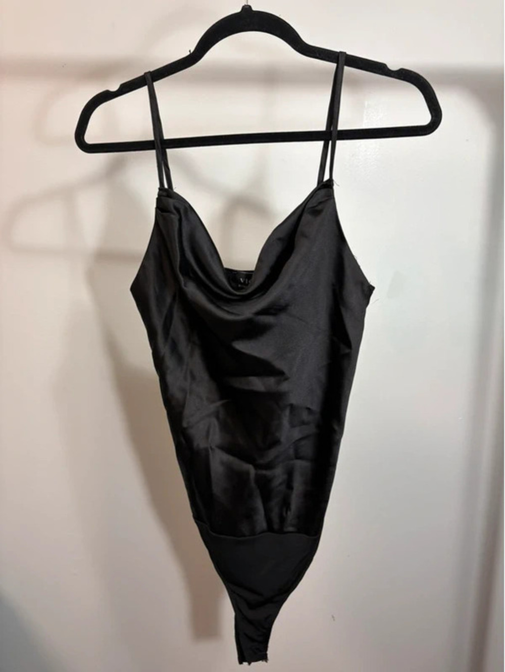 Vici black satin bodysuit - Size XS